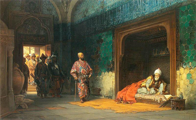 Stanislaw Chlebowski Sultan Bayezid prisoned by Timur. china oil painting image